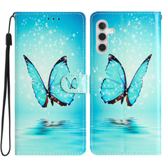 Étui portefeuille en cuir PU avec motif imprimé et sangle pour Samsung Galaxy S25 FE 