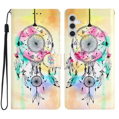 Étui portefeuille en cuir PU avec motif imprimé et sangle pour Samsung Galaxy S25 FE 