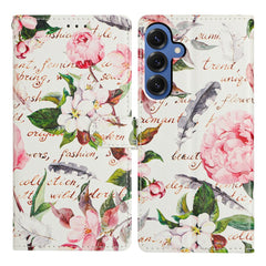 For Samsung Galaxy S25 FE Case Pattern Printing Wallet Stand Flip Leather Phone Cover with Strap