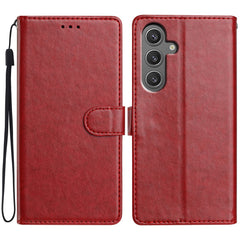 Für Samsung Galaxy S25 FE Ledertasche Brieftasche Stand Telefonabdeckung mit praktischem Gurt 