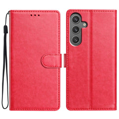Für Samsung Galaxy S25 FE Ledertasche Brieftasche Stand Telefonabdeckung mit praktischem Gurt 