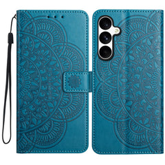 Für Samsung Galaxy S25 FE Ledertasche mit Kartenfächern Mandala Muster Telefonabdeckung Stand 