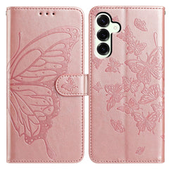 For Samsung Galaxy S25 FE Case Butterfly Imprinted Wallet Stand PU Leather Flip Phone Cover with Strap