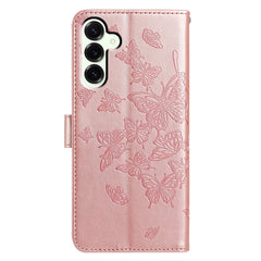 For Samsung Galaxy S25 FE Case Butterfly Imprinted Wallet Stand PU Leather Flip Phone Cover with Strap