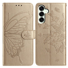 For Samsung Galaxy S25 FE Case Butterfly Imprinted Wallet Stand PU Leather Flip Phone Cover with Strap