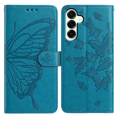 For Samsung Galaxy S25 FE Case Butterfly Imprinted Wallet Stand PU Leather Flip Phone Cover with Strap