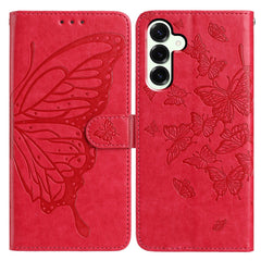 For Samsung Galaxy S25 FE Case Butterfly Imprinted Wallet Stand PU Leather Flip Phone Cover with Strap