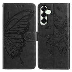For Samsung Galaxy S25 FE Case Butterfly Imprinted Wallet Stand PU Leather Flip Phone Cover with Strap