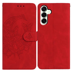 Coque portefeuille en cuir PU avec support pour Samsung Galaxy S25 FE, motif papillon et fleur 
