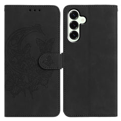 Coque portefeuille en cuir PU avec support pour Samsung Galaxy S25 FE, motif papillon et fleur 
