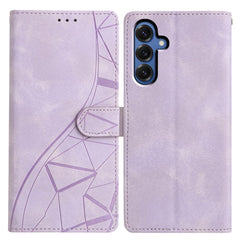 Étui portefeuille à rabat en cuir pour Samsung Galaxy S25 FE, motif triangle imprimé 