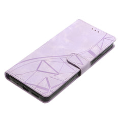 Étui portefeuille à rabat en cuir pour Samsung Galaxy S25 FE, motif triangle imprimé 