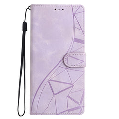 Étui portefeuille à rabat en cuir pour Samsung Galaxy S25 FE, motif triangle imprimé 