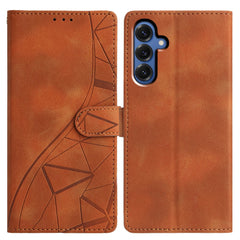 Étui portefeuille à rabat en cuir pour Samsung Galaxy S25 FE, motif triangle imprimé 