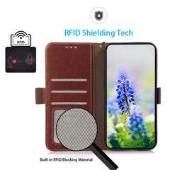 Für Samsung Galaxy S25 FE Hülle RFID-blockierendes Echtleder-Portemonnaie-Telefon-Cover 