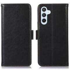 Für Samsung Galaxy S25 FE Hülle RFID-blockierendes Echtleder-Portemonnaie-Telefon-Cover 