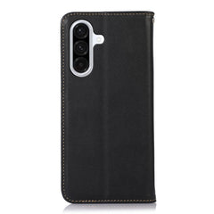 KHAZNEH For Samsung Galaxy S25 FE Case Wallet Genuine Cow Leather Phone Cover Nappa Texture