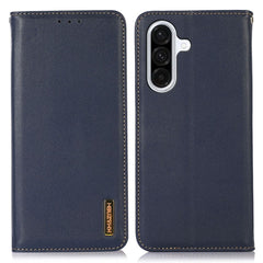 KHAZNEH For Samsung Galaxy S25 FE Case Wallet Genuine Cow Leather Phone Cover Nappa Texture