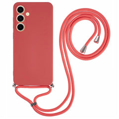 For Samsung Galaxy S25 FE Case Flexible TPU Fiber Lining Anti-Shock Crossbody Phone Cover