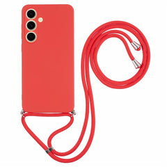 For Samsung Galaxy S25 FE Case Flexible TPU Fiber Lining Anti-Shock Crossbody Phone Cover