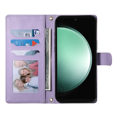 For Samsung Galaxy S25 FE Case Rhombus Stitching Wallet Stand Leather Phone Cover with Long  /  Short Strap