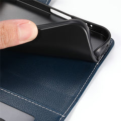 For Samsung Galaxy S25 FE Case Magnetic Snap Litchi Texture Leather Wallet Phone Cover with Wrist Strap