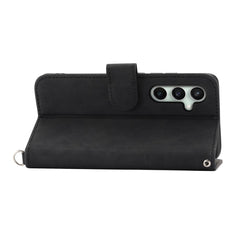 Étui portefeuille en cuir PU avec motif floral pour Samsung Galaxy S25 FE, avec sangle