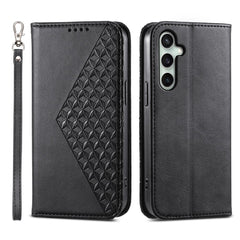 Für Samsung Galaxy S25 FE Hülle Kalbsleder Textur Brieftasche Handyhülle mit Handschlaufe 