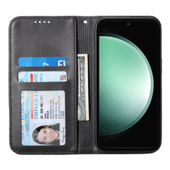 Für Samsung Galaxy S25 FE Hülle Kalbsleder Textur Brieftasche Handyhülle mit Handschlaufe 