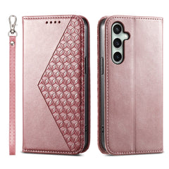 Für Samsung Galaxy S25 FE Hülle Kalbsleder Textur Brieftasche Handyhülle mit Handschlaufe 