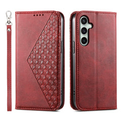Für Samsung Galaxy S25 FE Hülle Kalbsleder Textur Brieftasche Handyhülle mit Handschlaufe 