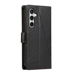 Étui portefeuille en cuir avec dragonne pour Samsung Galaxy S25 FE 