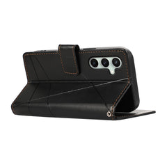 Étui portefeuille en cuir avec dragonne pour Samsung Galaxy S25 FE 