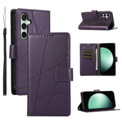 Étui portefeuille en cuir avec dragonne pour Samsung Galaxy S25 FE 