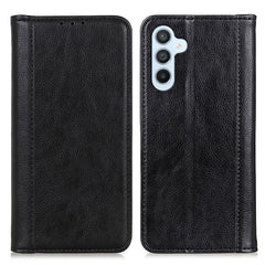 Étui portefeuille en cuir fendu texturé pour Samsung Galaxy S25 FE 