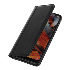 Étui portefeuille en cuir fendu texturé pour Samsung Galaxy S25 FE 