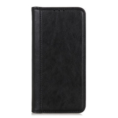Étui portefeuille en cuir fendu texturé pour Samsung Galaxy S25 FE 