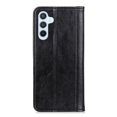 Étui portefeuille en cuir fendu texturé pour Samsung Galaxy S25 FE 