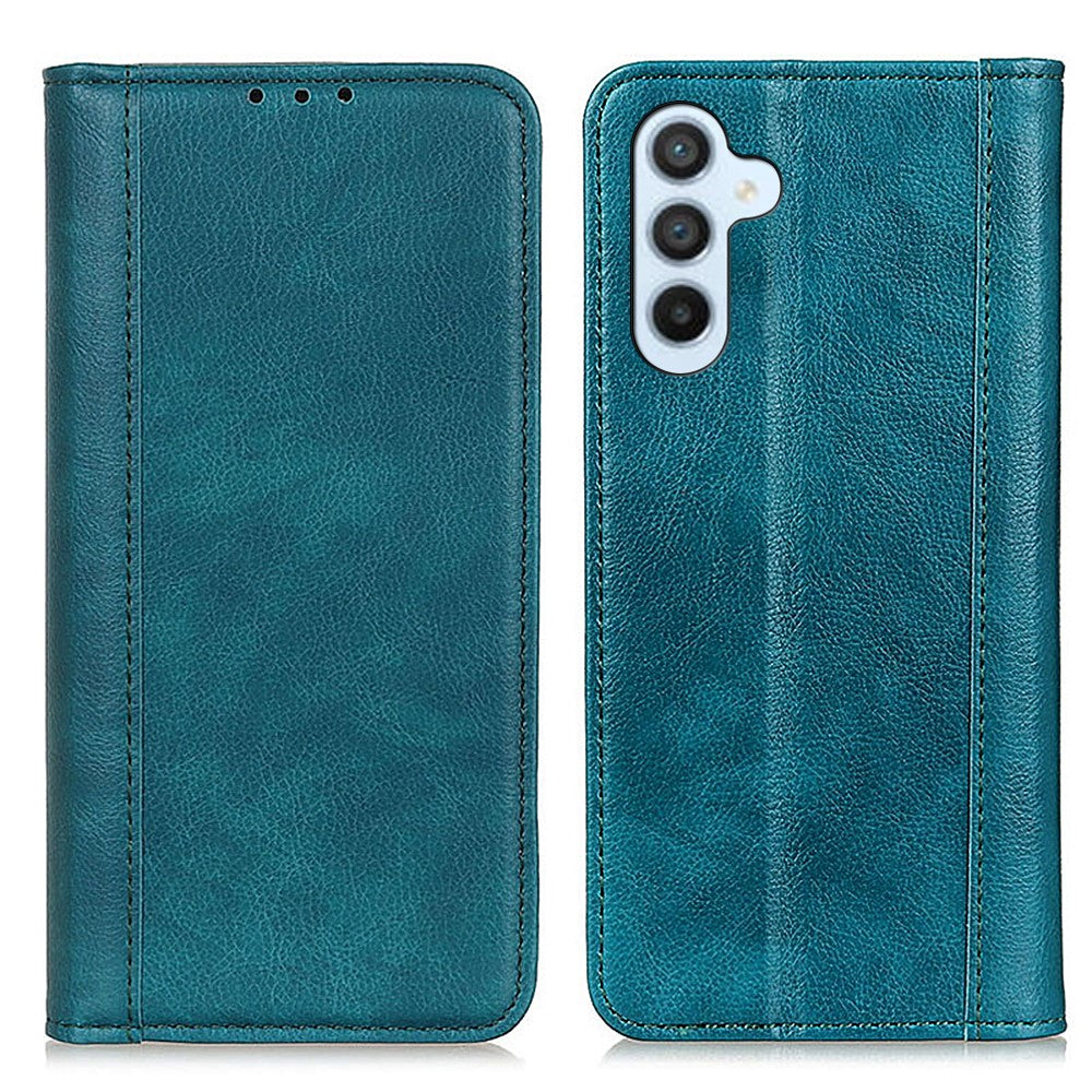 Étui portefeuille en cuir fendu texturé pour Samsung Galaxy S25 FE 