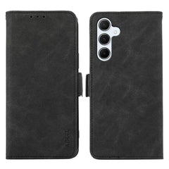 ABEEL For Samsung Galaxy S25 FE Case PU Leather Folio Stand View RFID Blocking Phone Cover