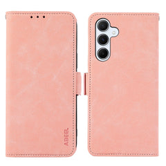 ABEEL For Samsung Galaxy S25 FE Case PU Leather Folio Stand View RFID Blocking Phone Cover