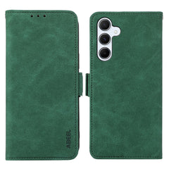 ABEEL For Samsung Galaxy S25 FE Case PU Leather Folio Stand View RFID Blocking Phone Cover