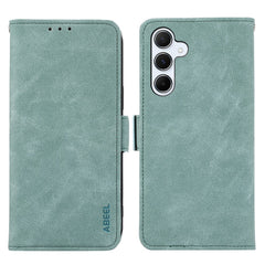 ABEEL For Samsung Galaxy S25 FE Case PU Leather Folio Stand View RFID Blocking Phone Cover