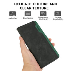 ABEEL For Samsung Galaxy S25 FE Case Color Splicing Leather Flip Phone Cover RFID Blocking