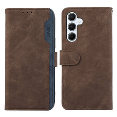 ABEEL For Samsung Galaxy S25 FE Case Color Splicing Leather Flip Phone Cover RFID Blocking