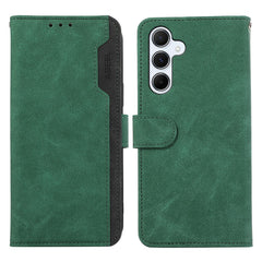 ABEEL For Samsung Galaxy S25 FE Case Color Splicing Leather Flip Phone Cover RFID Blocking