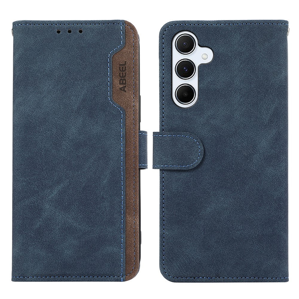 ABEEL For Samsung Galaxy S25 FE Case Color Splicing Leather Flip Phone Cover RFID Blocking