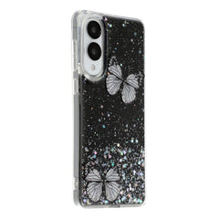 For Samsung Galaxy S25 Edge Case Epoxy PVC Butterfly TPU Aesthetics Phone Cover