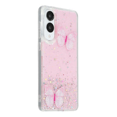 For Samsung Galaxy S25 Edge Case Epoxy PVC Butterfly TPU Aesthetics Phone Cover