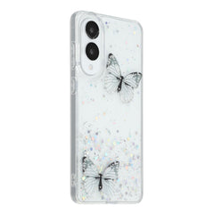 For Samsung Galaxy S25 Edge Case Epoxy PVC Butterfly TPU Aesthetics Phone Cover